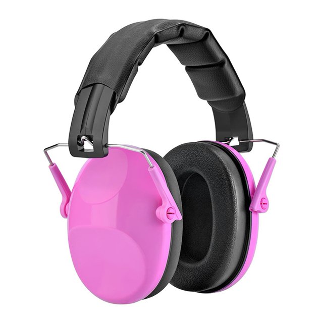 Orejeras para Niños, Ajustables, A Prueba de Ruido, para Montar en la Cabeza, para Que los Niños Duerman, Color Rosa
