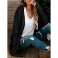 thumbnail image 3 of Sherrylily Women Chunky Popcorn Cardigan Open Front Boyfriend Batwing Fuzzy Knit Coat, 3 of 4