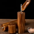 thumbnail image 2 of Juego de molinillo de sal y pimienta de madera, molinillo manual de sal y pimienta de 8 pulgadas, grosor ajustable y recargable, molinillo de pimienta de madera de acacia para su cocina, 2 of 8