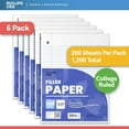 thumbnail image 6 of E-Clips USA 200-Sheet College Ruled Notebook Paper, 60 GSM Loose Leaf Paper, 6-Pack, 6 of 7