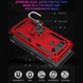 thumbnail image 4 of Tjs Funda Compatible Con Lg K51 Funda Lg Q51 Funda Lg Reflect Con [Protector De Pantalla De Vidrio Templado][Anillo De Metal][Soporte Magnético] Kickstand Heavy Duty Drop Protector Funda Para Teléfono, 4 of 4