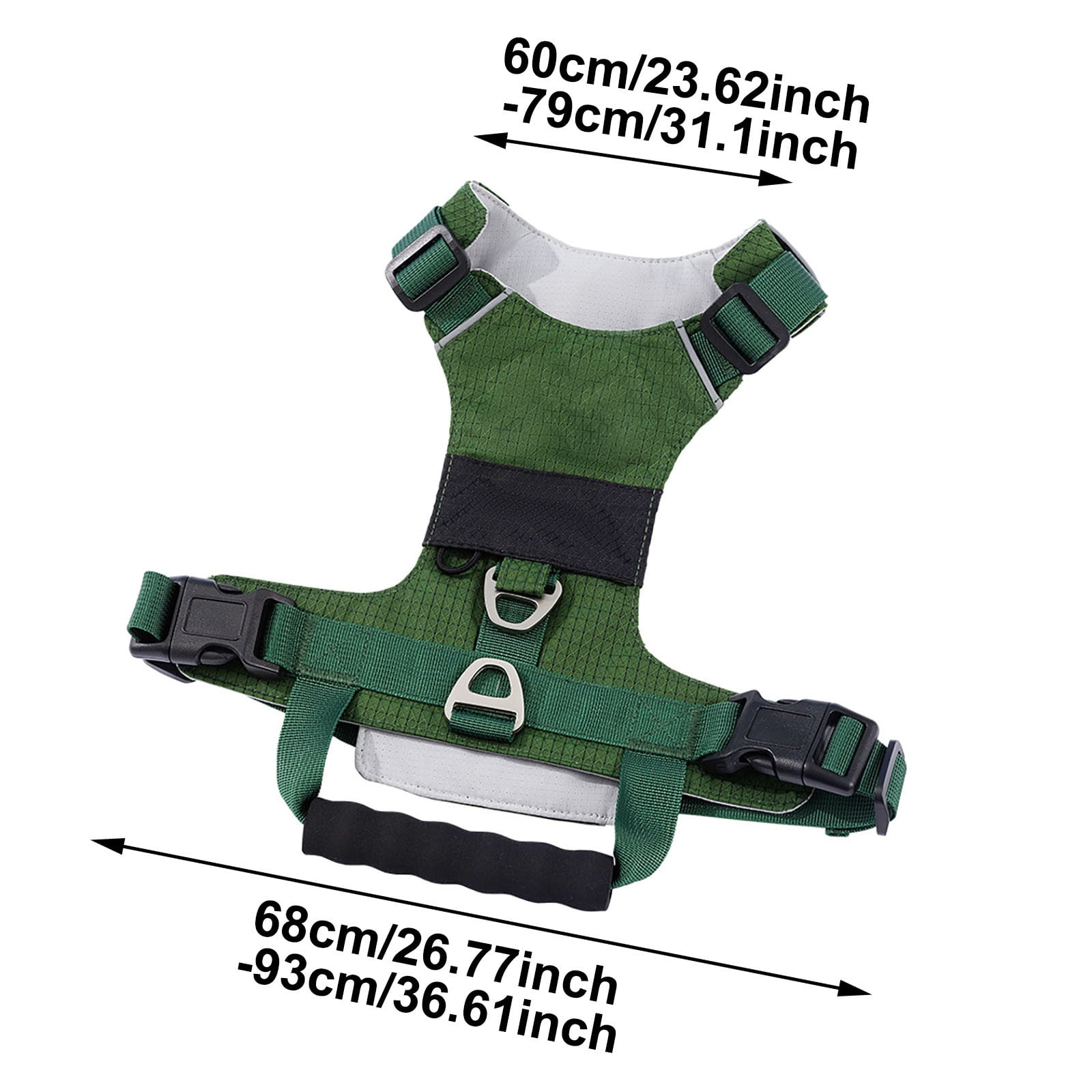 Dog Harness with Handle, Reflective No Pull Vest Harness for Small Medium Large Dogs, Easy Walk Puppy Harness with Padded Front, Adjustable Pet Safety Harness for Outdoor
