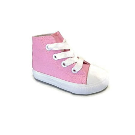 

Pitter Patter Childrens High-Top Canvas Sneaker 6 Colors Available Infant/Toddler/Little Kid