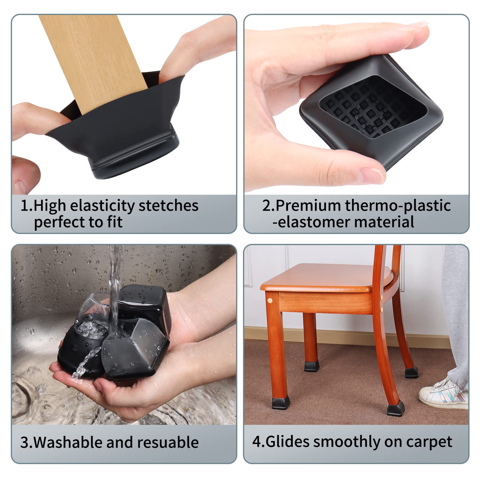 Sliders for chair legs on carpet hotsell