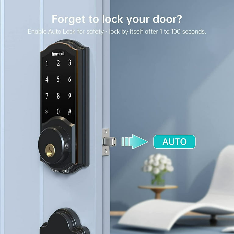 Keyless Entry Door Lock with Handle, UYF Electronic Keypad