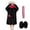 Black A8, variant on Family Matching Monster Onesie with Shoes and Comb Silly Big Mouth Monster Outfit Fleece Hooded Soft Plush Jumpsuit for Adults Ideal for Halloween Christmas Parties, Black, M