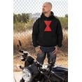 thumbnail image 2 of Old Glory Mens Halloween Black Widow Long Sleeve Graphic Hoodie, 2 of 6