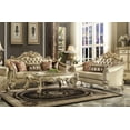 thumbnail image 4 of ACME Vendome II Loveseat w/3 Pillows in Bone Synthetic Leather & Gold Patina, 4 of 5