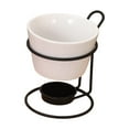 thumbnail image 3 of Olla de cerámica para fondue de chocolate con rejilla de hierro, taza para derretir chocolate blanco, 3 of 9