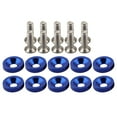 thumbnail image 3 of 10Pcs M6 Washers & Bolts Bumper Nut Car Engine Screw Blue, 3 of 8