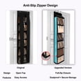 thumbnail image 5 of Lirex 6 Pocket over The Door Purse Organizer with Zipper, PVC Visual Compartment, Dust-Free, Black, 5 of 7
