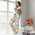 thumbnail image 4 of Uemuo Doodle Fruits Pattern Women's Wide Leg Palazzo Lounge Pants with Pockets Light Weight Loose Comfy Casual Pajama Pants-Large, 4 of 9