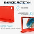 thumbnail image 3 of for Samsung Galaxy Tab A8 10.5 2022 (SM-X200/X205/X207) case, Shockproof, Silicone Rubber EVA Portable Handle Stand Protective Kids Cover Case for Samsung Galaxy A8 10.5 Inch Tablet 2022, Red, 3 of 5