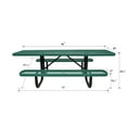 thumbnail image 5 of LifeYard ADA expanded metal, Rectangular Picnic Table, 96" top, 72" seat Green, 5 of 6