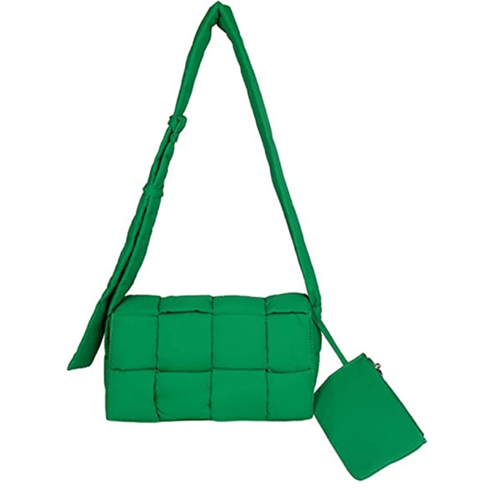  Woven Cotton Padded Women Shoulder Bag Brands Designer Stuffing  Down Crossbody Bags for Women 2021 Knitting Handbag (Green) : Clothing,  Shoes & Jewelry