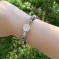 thumbnail image 3 of GHSDFBB Boho Handmade Natural Stone Bead 3 Row Wide Wrap Wrist Statment Bracelet Jewelry Collection, 3 of 7