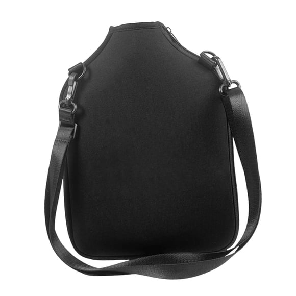 Bolsa de paleta para hombres Bolsa de almacenamiento de manga de raqueta para mujeres con correa de hombro ajustable para deportes al aire libre Negro