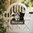 thumbnail image 4 of JoyMoreHome Welcome Front Door Sign, Wood Door Hanger Outdoor Outside Porch Decor Pet Lover Owner Gifts, Farmhouse Wooden Wreath Indoor Wall Hanging Decoration, 4 of 9