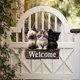 thumbnail image 4 of Letrero de bienvenida con animales alegres, colgante de madera de Newsbird para pared y patio., 4 of 7
