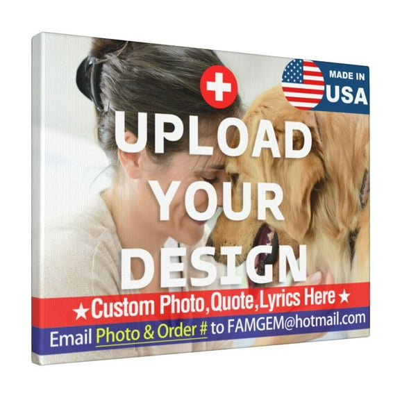 Custom Canvas Prints Your Design Image Quote Lyrics Here Personalized Photo Image Collage Stretched Framed Wall Art Picture Room Decor 16x20 inch