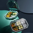 thumbnail image 3 of Tnobhg Convenient 7-Day Pill Box Dispenser 4/6-Grid Design Large Space Buckle Fix Good Sealing Pocket-sized Pill Container, 3 of 8