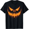thumbnail image 3 of Scary Spooky Jack O Lantern Face Pumpkin Halloween Men Boys T-Shirt, 3 of 4