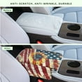 thumbnail image 4 of Renewold Sunflower American Flag Car Center Console Cover Soft Non-slip Armrest Cover Lid for Car Side Storage Box with 4 Storage Bags Car Interior Decor Accessories for Women Men, 4 of 9