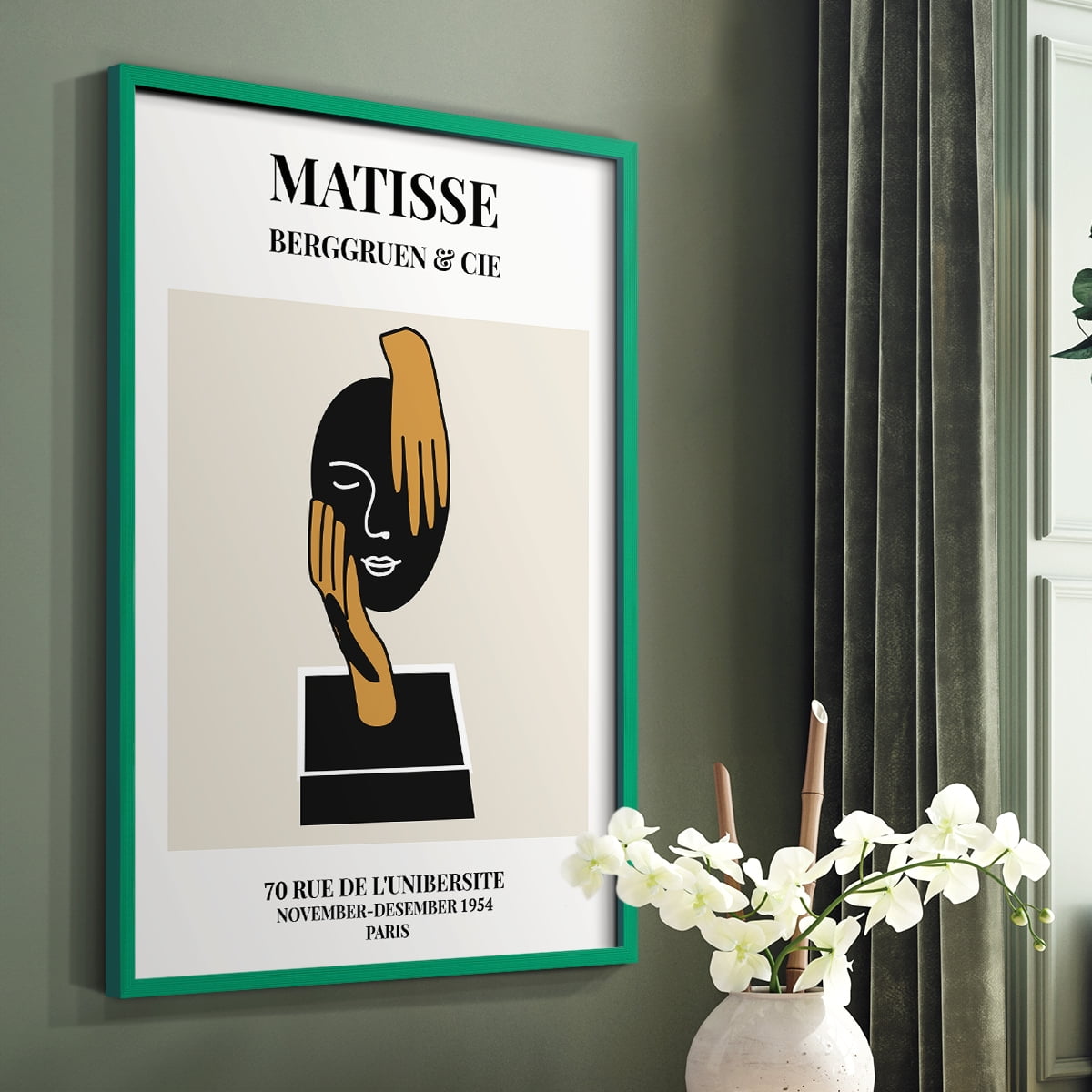 Matisse CXXXIX Framed Print in Green Solid Wood 8 x 10 Framed Print