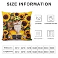 thumbnail image 5 of Creowell Sunflower Pillow Covers Rustic Flower Market Farmhouse Truck Sunflower Bee Gnomes Home eocr Throw Pillow Case Cushion Cover Spring Summer Decorations 12x12in, 5 of 5
