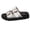 White, variant on Women's Buckle Denim Platform Slippers Open Toe Slide Mules Sandals Summer Fashion Walking Shoes Blue 9