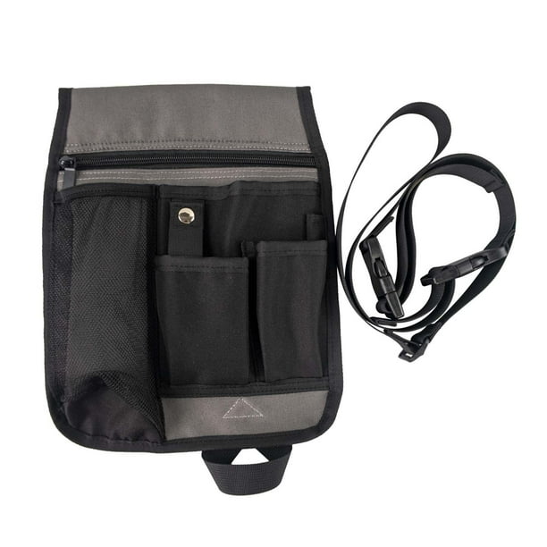 Bolsa de herramientas para carpintería, reutilizable, multifuncional, con múltiples bolsillos, ajustable. Gris