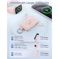 thumbnail image 3 of Power Bank RORRY Rosa 10000mAh Bateria Recargable con Cables Integrados para iPhone y Apple Watch, 3 of 6