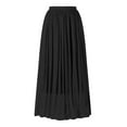 thumbnail image 4 of Riforla Women's Metallic Shiny Maxi Skirts Lightweight Silky Flowy Skirt for Summer Beach Holiday Skirts for Women Black M, 4 of 5