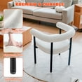 thumbnail image 5 of TrumanPick Modern Boucle Dining Chair, Upholstered Dinner Sherpa Chairs with Metal Legs&Curved Backrest for Kitchen, White, 5 of 8