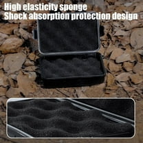 Small Outdoor Waterproof Airtight Shockproof Plastic Survival Container Carry Box with 2 U-Shape Buckle 185x60x115mm Storage Case Camping Tools Barbecue Tools Storage Box Miscellaneous Box