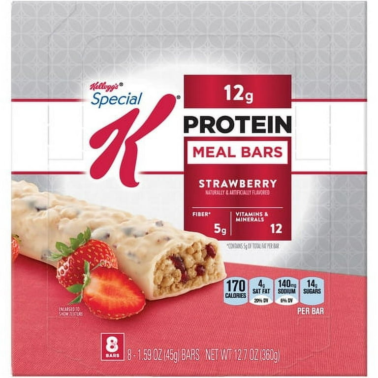 Special K Protein Meal Bar, Strawberry, 1.59 oz, 8/Box Special K Protein Meal Bar, Strawberry, 1.59 oz, 8/Box