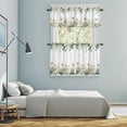 thumbnail image 5 of Eucalyptus Leaves Kitchen Curtains Sets for Windows 24 Inch Length, Farmhouse Pastoral Flowers Plants Rod Pocket Window Treatments Tier Curtains and Valances Set for Bedroom/Bathroom, 5 of 8