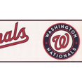 thumbnail image 1 of Washington Ressortissants MLB Équipe de Baseball Fan de Sport Papier Peint Frontière Design Moderne, Rouleau 15' x 6", 1 of 3