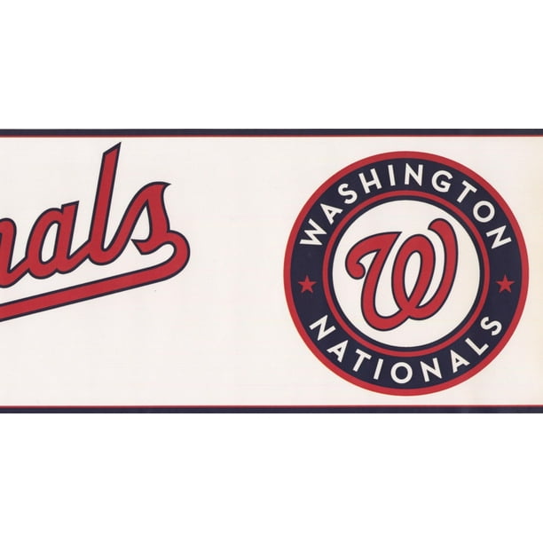 Washington Ressortissants MLB Équipe de Baseball Fan de Sport Papier Peint Frontière Design Moderne, Rouleau 15' x 6"
