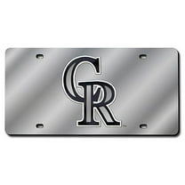 Colorado Baseball Rockies Acrylic License Plate Laser Tag