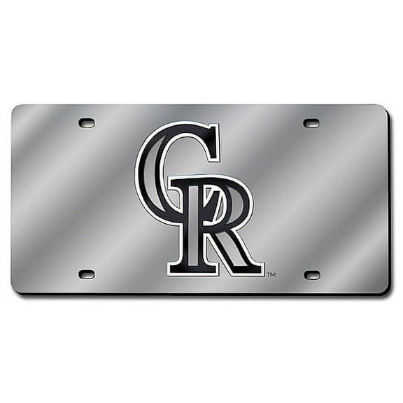 Colorado Baseball Rockies Acrylic License Plate Laser Tag