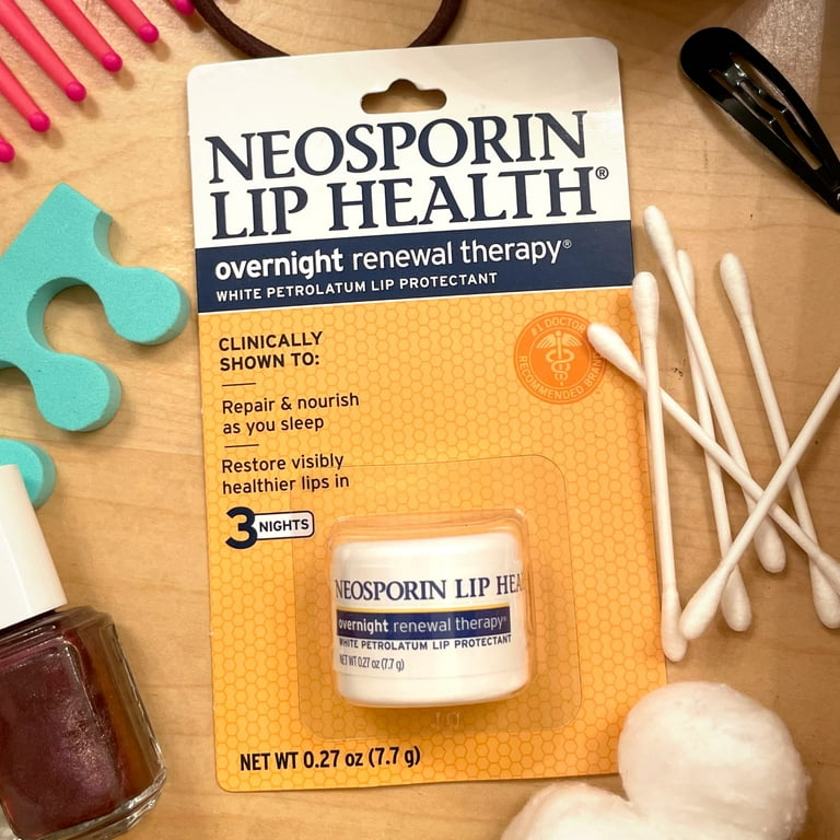 Neosporin Lip Health Overnight Repair Balm, Treatment for Chapped