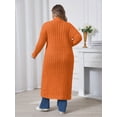 thumbnail image 3 of Cardigan Décontracté Grande Taille pour Femmes Tricot à Manches Longues Ouvert, 3 of 14