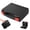 Black-25cm, variant on Grusce Small Hard Case Tool Box, Flat Top Tool Storage Case, Organizer Box Carrying Case with Dual Latch for Household Workshop Car Outer