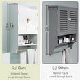thumbnail image 6 of VECELO Bathroom Wall Cabinet, Wood Hanging Medicine Cabinet with Adjustable Shelf and Towel Bar, Hooks, Over The Toilet Space Saver Wall Mounted Storage Cabinet, White, 6 of 9