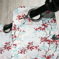 thumbnail image 4 of Ambesonne Spring Grommet Curtain, Vintage Chinese Trees, 50" x 54", Pale Blue Red White, 4 of 6
