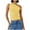 Yellow, variant on RYDCOT Women One Shoulder Ruched Crop Tank Tops Casual off the Shoulder Twist Strap Summer Tanks Tops Sleeveless Going Out Crop Shirts Sales White