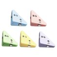 thumbnail image 1 of 5pcs Triangular Corner Paper Clips Test Paper Organizer Office File Classification Folder with Metal Spring Clamp Prevents Page Curling Office Document Clip for Students, 1 of 8