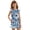 Blue Chevron Tie Dye, variant on ZIATUBLE4S Leopard Paw Print Girls Summer Romper Ruffle Cap Sleeves One-Piece Short Jumpsuit Soft Comfort Kids Casual Playsuit with Pockets for 11-12 Y