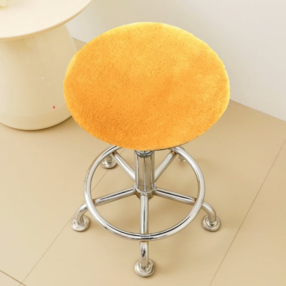 Round Chair Cushion Cover, Soft Polyester Bar Stool Seat Protector with Elastic Bands, Comfortable and Durable, Home, Kitchen, Chair Cover, Easy to Install and Maintain, Multi-Color Option